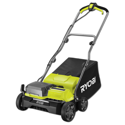 Ryobi One+ 18V Brushless Cordless Scarifier, Dual Battery, 35cm Path, Adjustable Depth