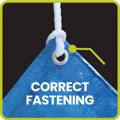 Jack 3.6 x 7.3m Medium Duty Tarpaulin - Durable, UV & Water Resistant Cover