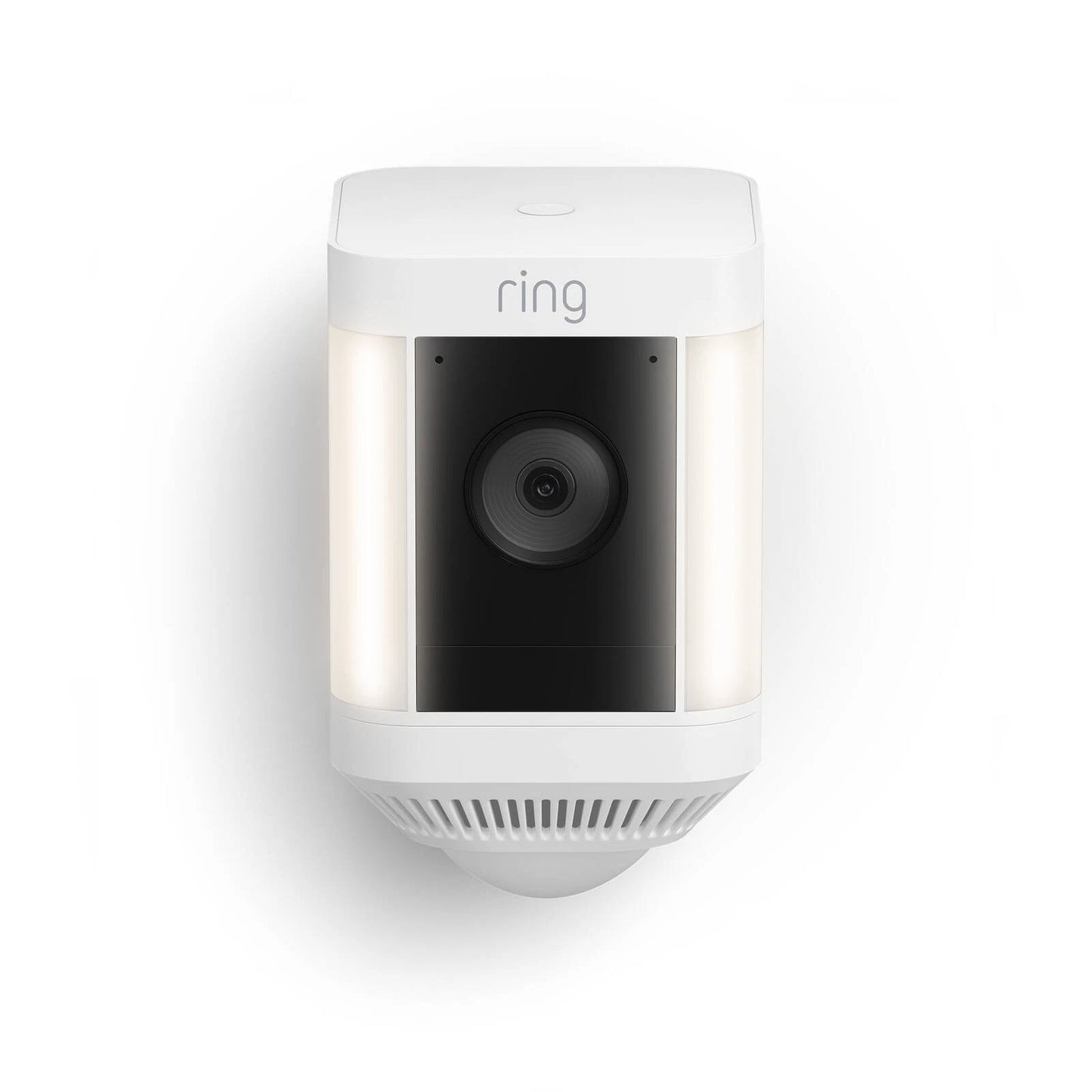 Ring Spotlight Cam Plus Battery White - Wireless HD Security Camera with Siren & LED Spotlights