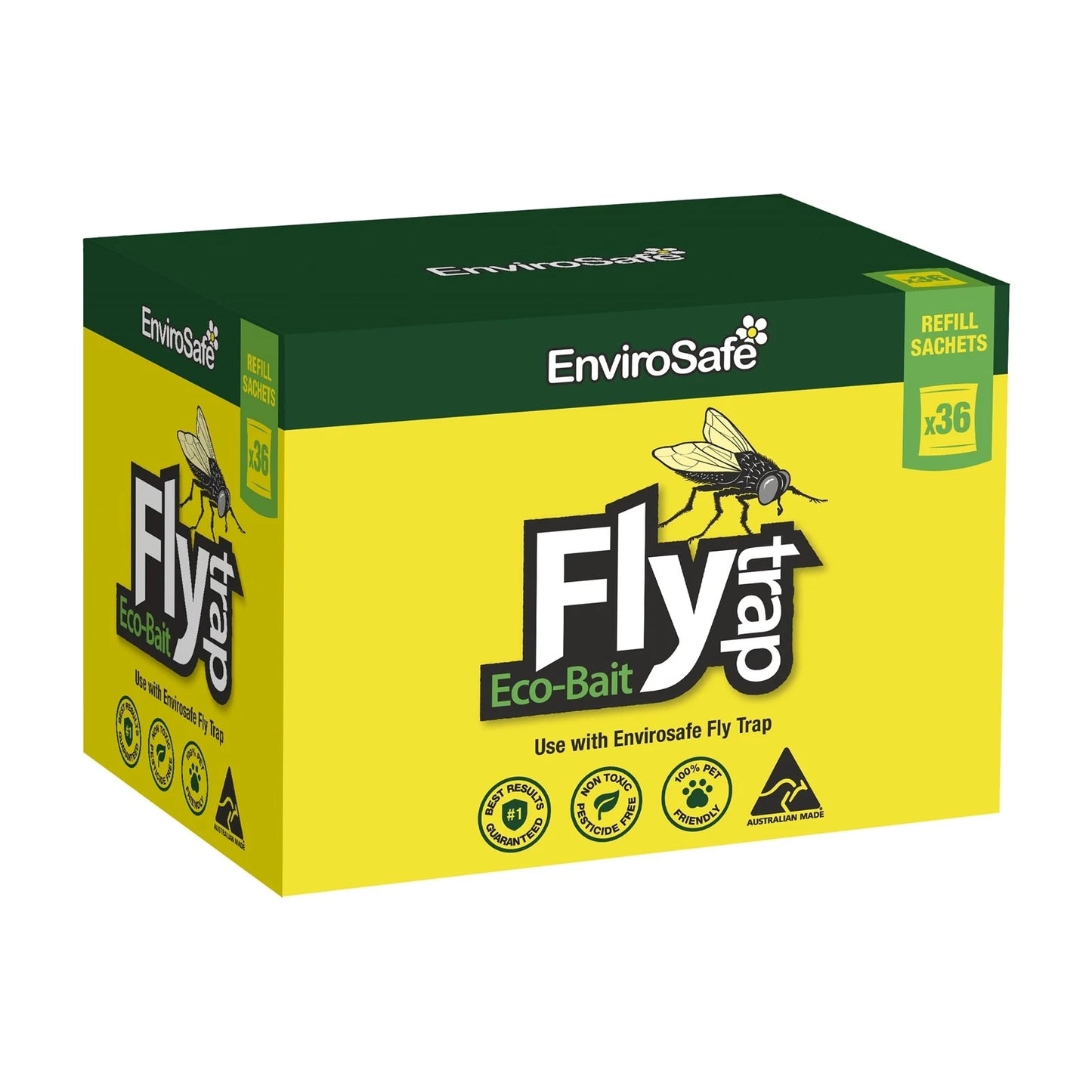 EnviroSafe Fly Attractant Refill 36 Pcs - Eco-Friendly, Pesticide-Free, Outdoor Use