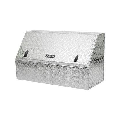 Rhino Aluminium Checkerplate Toolbox 1150x492x645mm with Gas Struts & Compression Locks