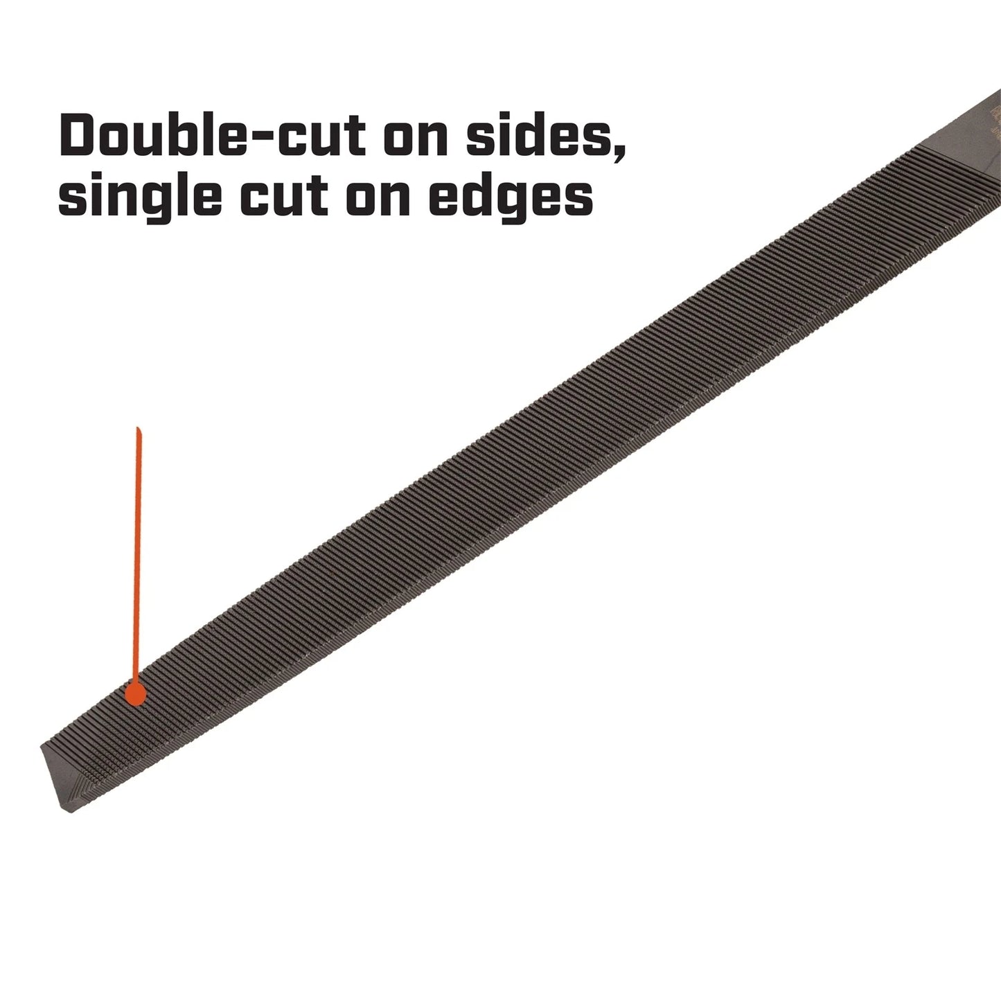 Crescent Nicholson 200mm Flat Bastard File, Double-Sided, Comfortable Grip, Metalwork Tool