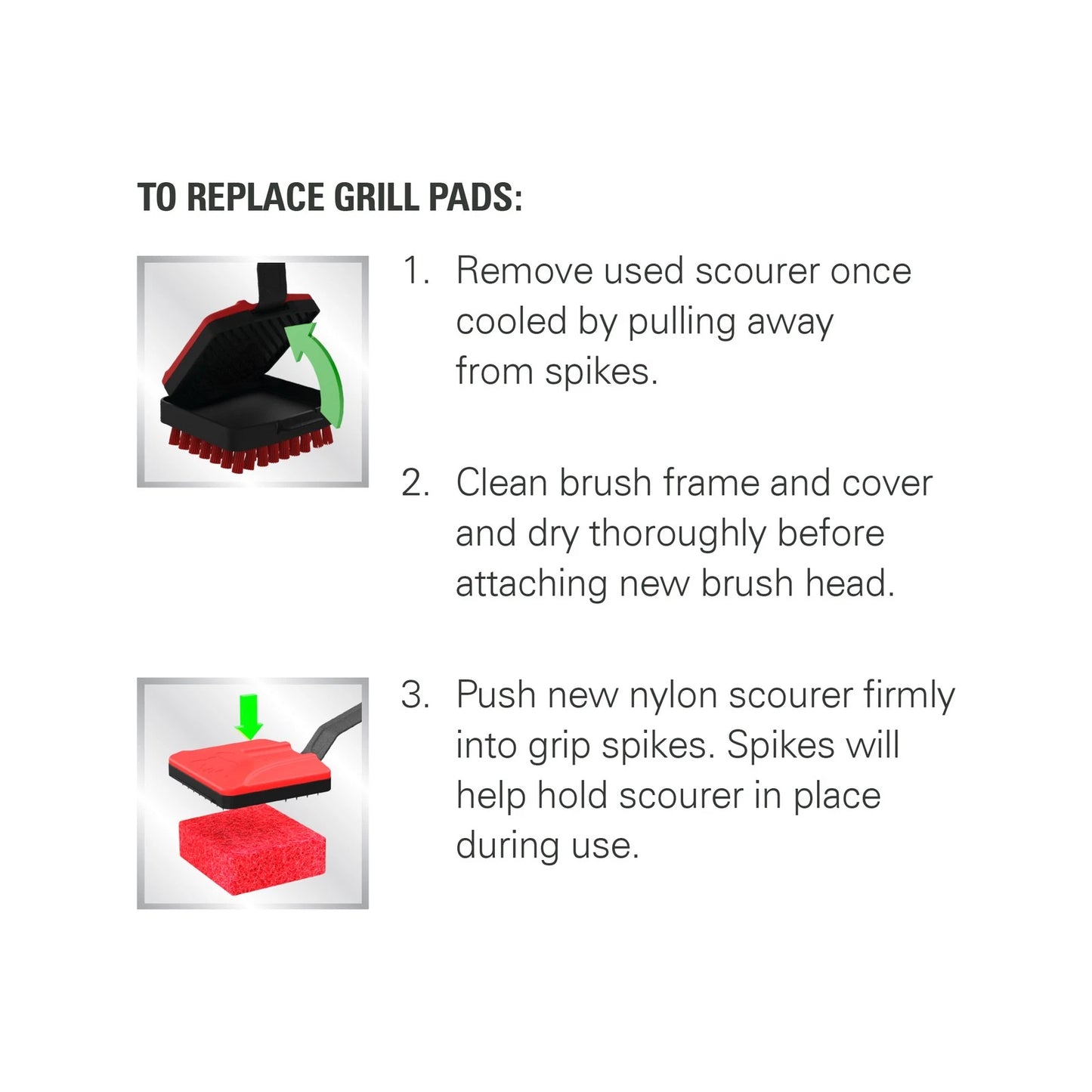 Matador QCT Nylon Scrub Head 2-Pack, Durable & Versatile Cleaning, Secure Grip