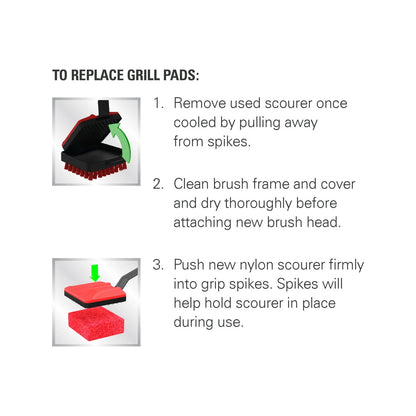 Matador QCT Nylon Scrub Head 2-Pack, Durable & Versatile Cleaning, Secure Grip