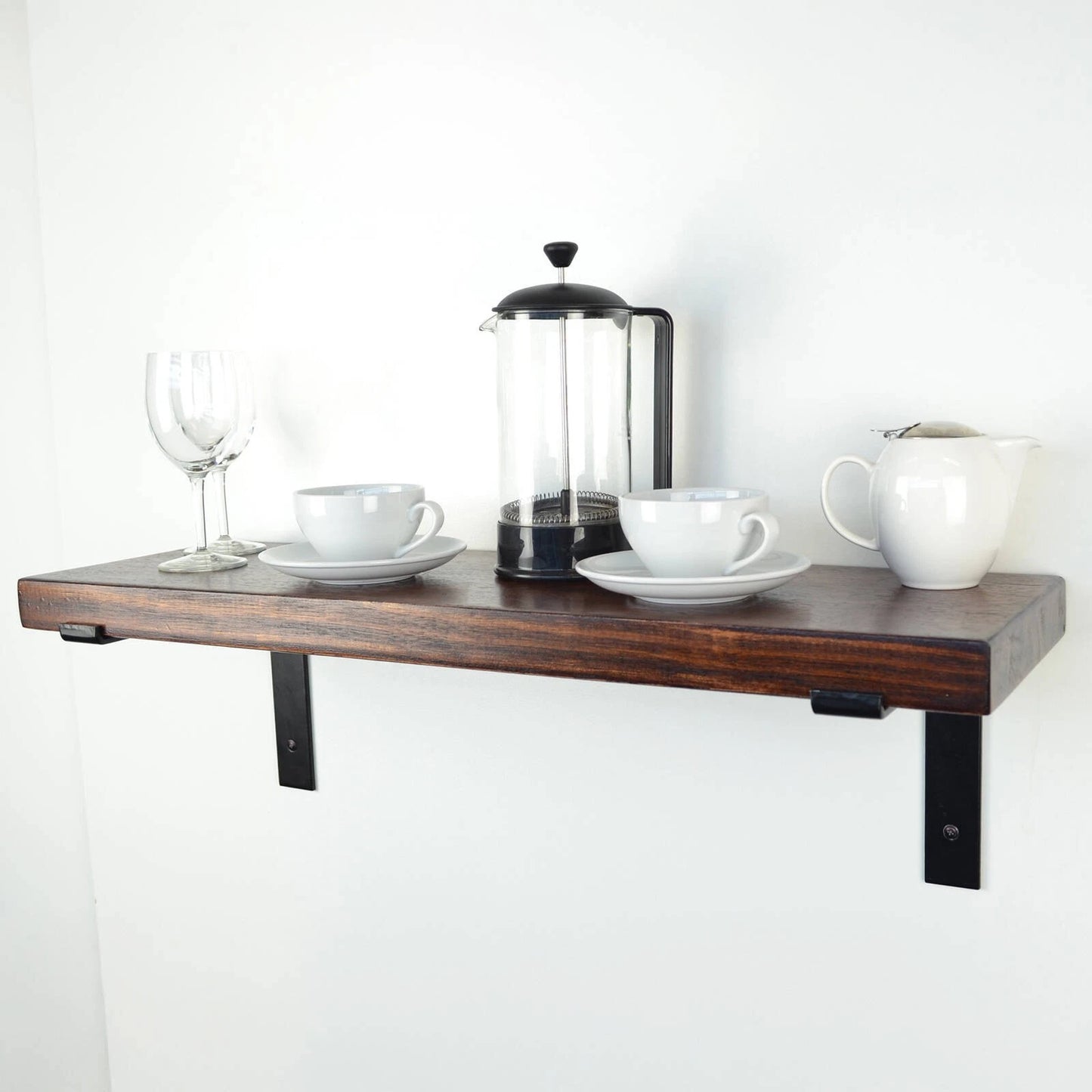 Carinya Black Lipped Angle Bracket 240x185mm, Powder Coated Steel, Indoor/Outdoor Use