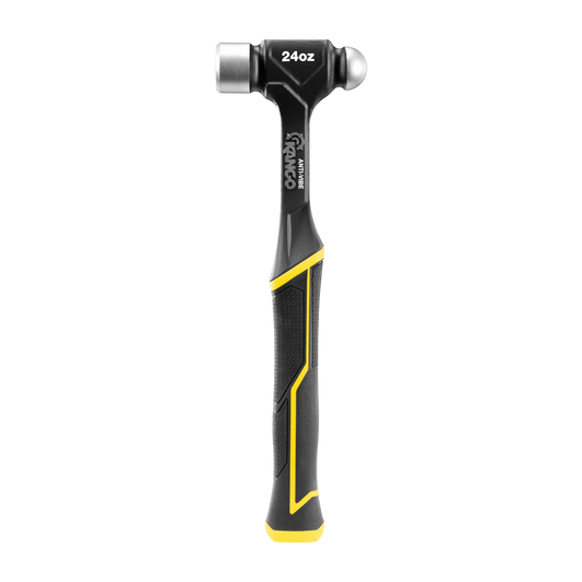 Kango 24oz Anti-Vibe Ball Pein Hammer, Dual Face, Forged Steel, Vibration Reduction