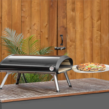 Jumbuck Portable Gas Pizza Oven with 12” Stone, Stainless Steel Burner, Accessories Included