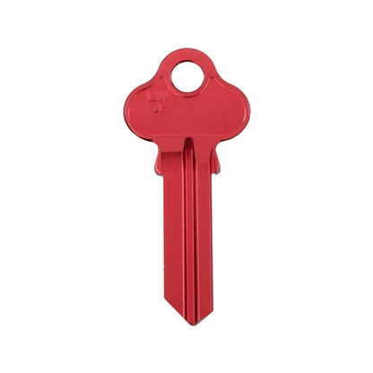 EHI Red Blank Key LW4 - Durable Aluminium Titanium Alloy, Vibrant Colors, Key Duplication
