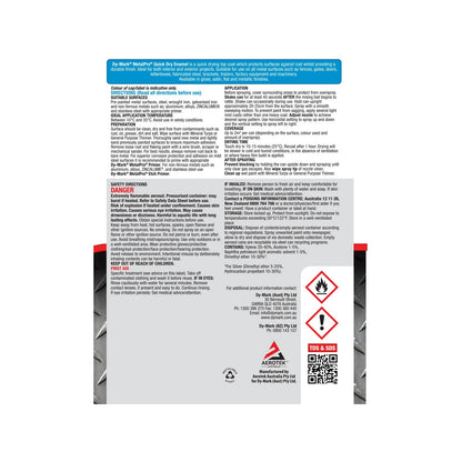 Dy-Mark 300g Black Flat MetalPro Quick Dry Enamel Spray, Anti-Corrosive, Indoor/Outdoor