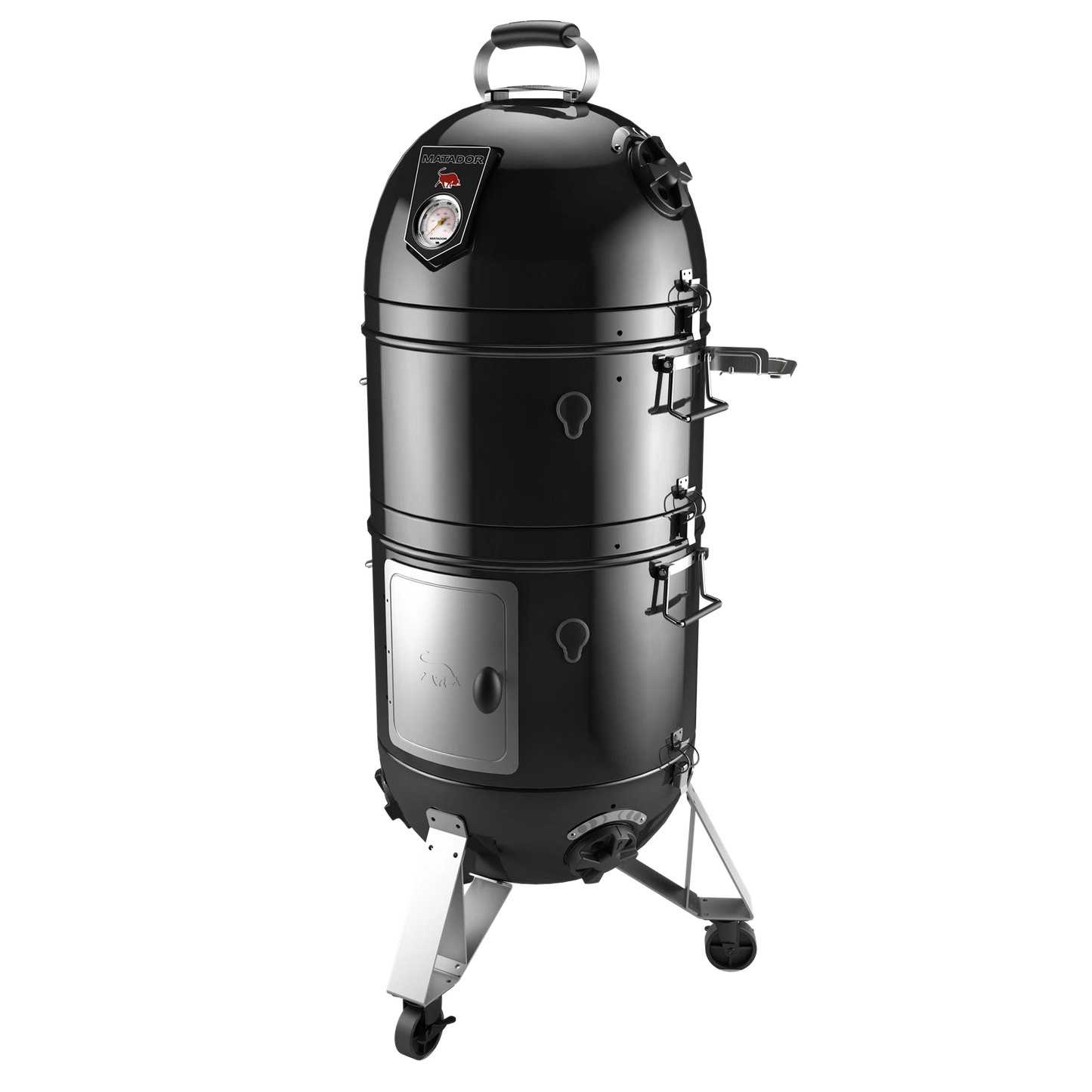 Matador 45cm Catalyst Pro Bullet Smoker, Multi-Function, Steel, Charcoal, Rotisserie Ready