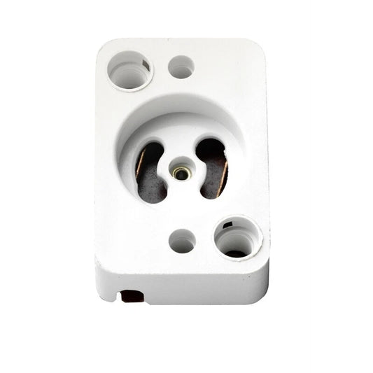 HPM Fluorescent Lampholder White Finish Snap-Lock Mount 10A 240V