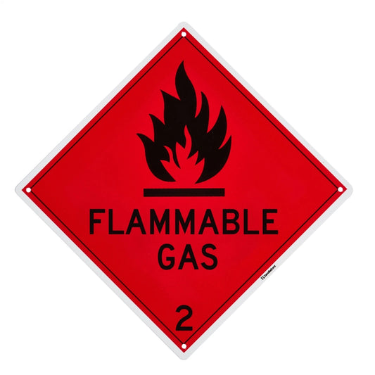 Sandleford Flammable Gas Sign 270x270mm UV Resistant Polypropylene Outdoor Use