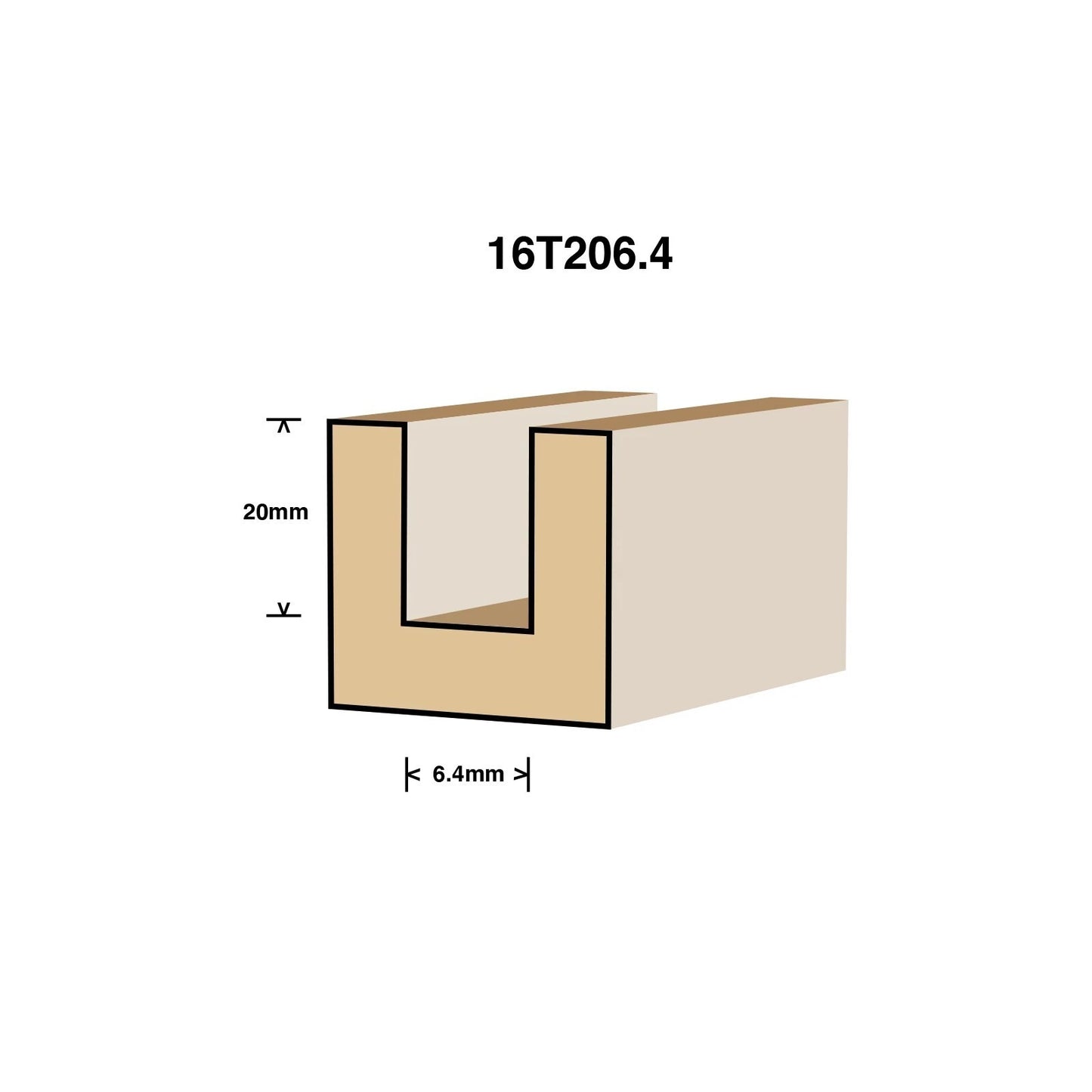 Ultra 6.4mm Tungsten Carbide Straight Router Bit, Universal Fit, Durable, Economical