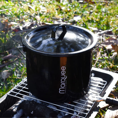 Marquee 3L Enamel Camping Billy - Durable, Lightweight, Heat-Resistant Handle