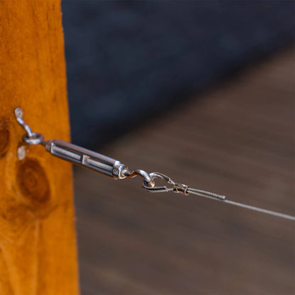 Taskmaster 5mm Marine-Grade Stainless Steel Hook & Eye Turnbuckle for Rigging & Tensioning