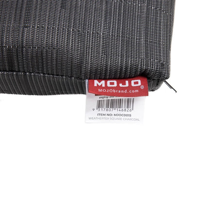 MOJO Charcoal Weathertex Outdoor Cushion - UV Resistant, Shower Proof, Durable Polyester