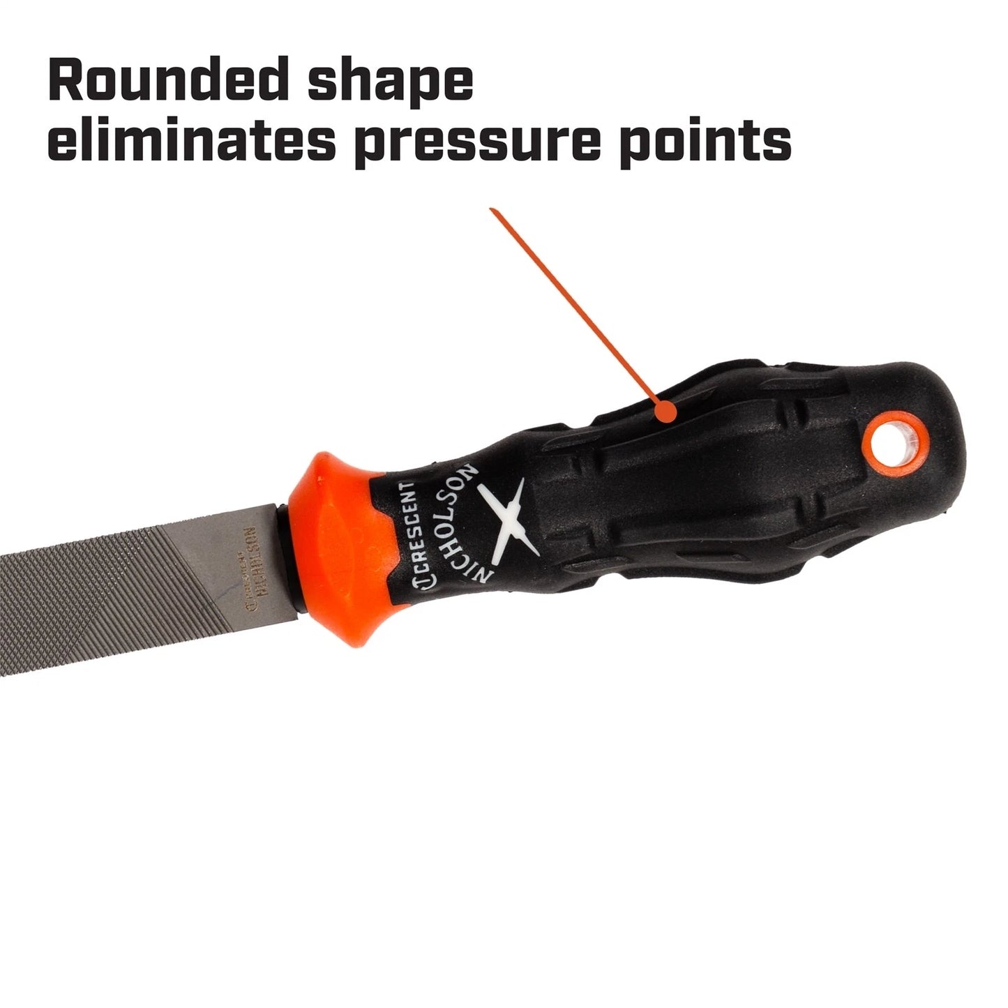 Crescent Nicholson 200mm Flat Bastard File, Double-Sided, Comfortable Grip, Metalwork Tool