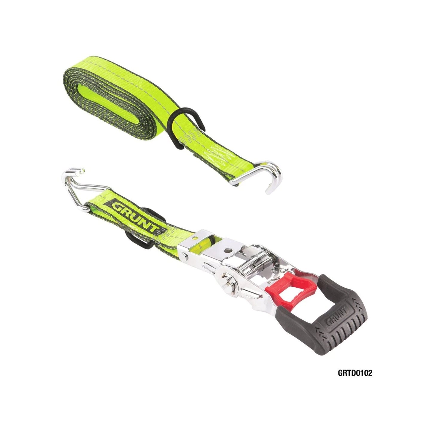 Grunt Pro 38mm x 4m Reflecta Ratchet Tie Down 2 Pack - Durable & Safe Load Securing