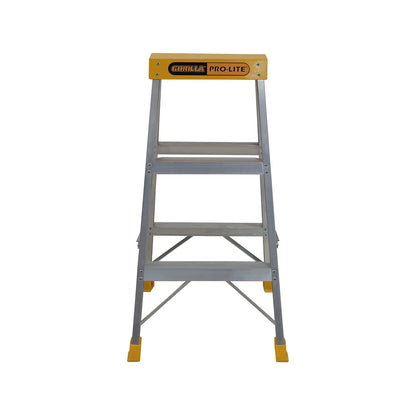 Gorilla 150kg Pro-Lite 3 Step Double Sided Aluminium Ladder, Lightweight & Durable