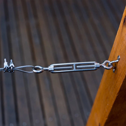 Taskmaster 6mm 316 Stainless Steel Marine Grade Wire Eye Strap - 2 Pack