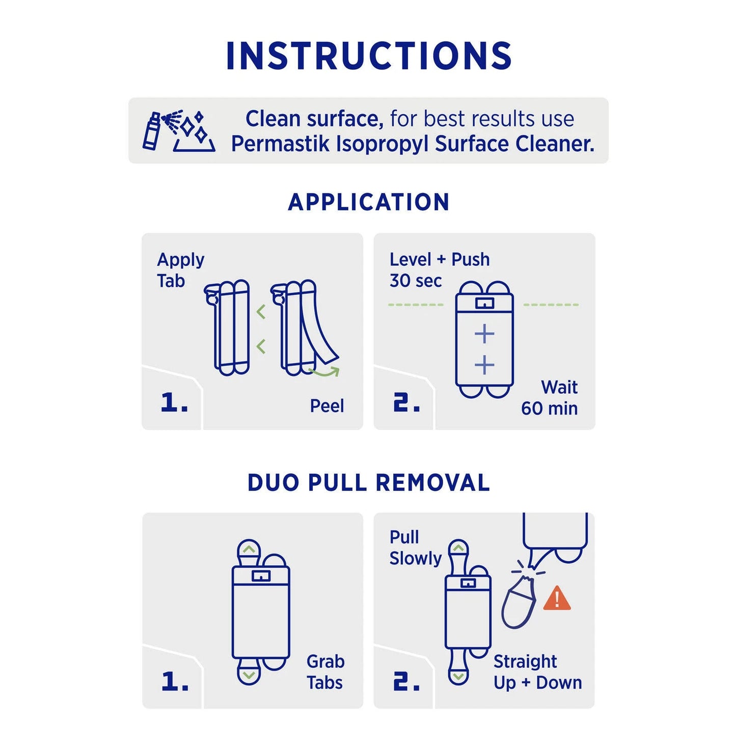 Permastik Extra Large Canvas Hangers 2 Pack, Self-Adhesive, Holds 3.5kg, No Drilling Required