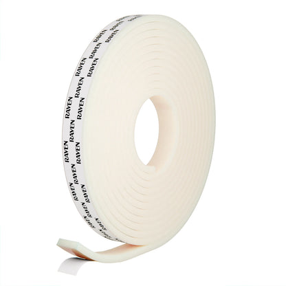Raven 5000mm White Self-Adhesive Weather Strip, Extra Wide, Energy Efficient, 6x9mm