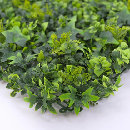 UN-REAL 50x50cm English Elm Artificial Hedge Tile, UV Resistant, Low Maintenance, Indoor/Outdoor