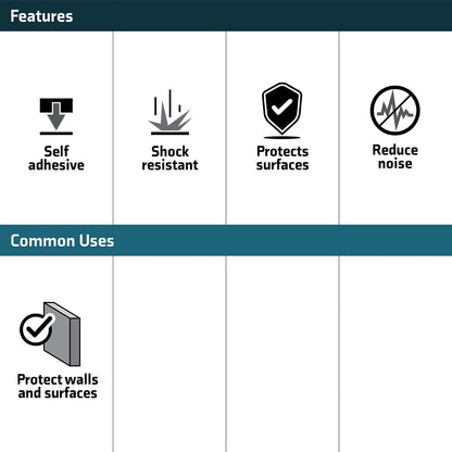 Surface Gard 18mm Black Round Floor Protectors - 6 Pack, Reduces Scratches & Noise