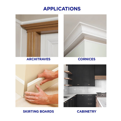 Selleys Liquid Nails Fast Grab Adhesive 130g - Strong, Versatile, Paintable, Water-Based