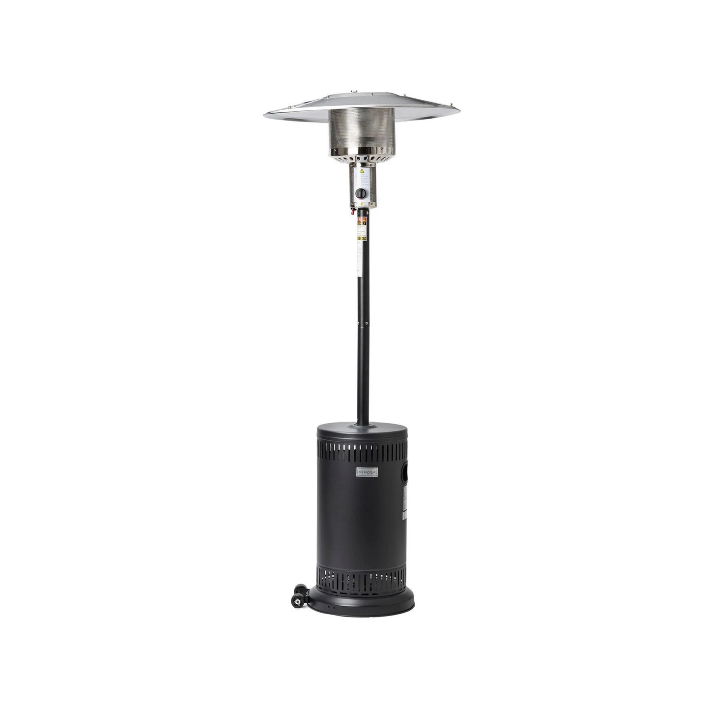 Mimosa Matte Black Outdoor Gas Patio Heater, 17m² Heating, Weather Resistant, Safety Features