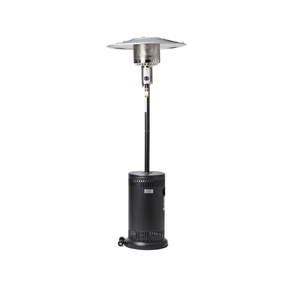 Mimosa Matte Black Outdoor Gas Patio Heater, 17m² Heating, Weather Resistant, Safety Features