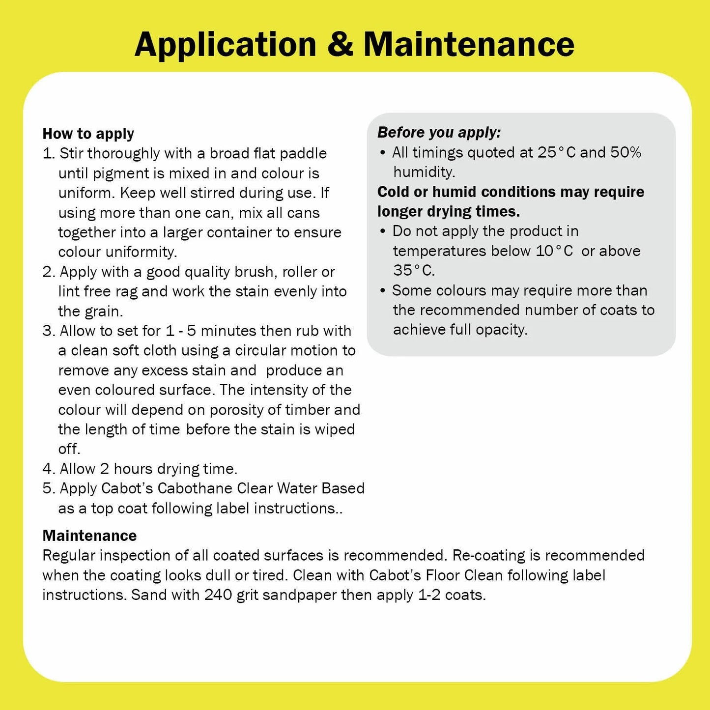 Cabot's Cedar Water Based Interior Stain 1L - Enhances Timber Grain, Low Odour, Easy Application