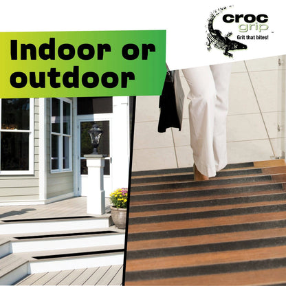 Croc Grip Black Anti-Slip Tape 25m x 50mm, P5 Rated, Indoor/Outdoor, Chemical & Water Resistant