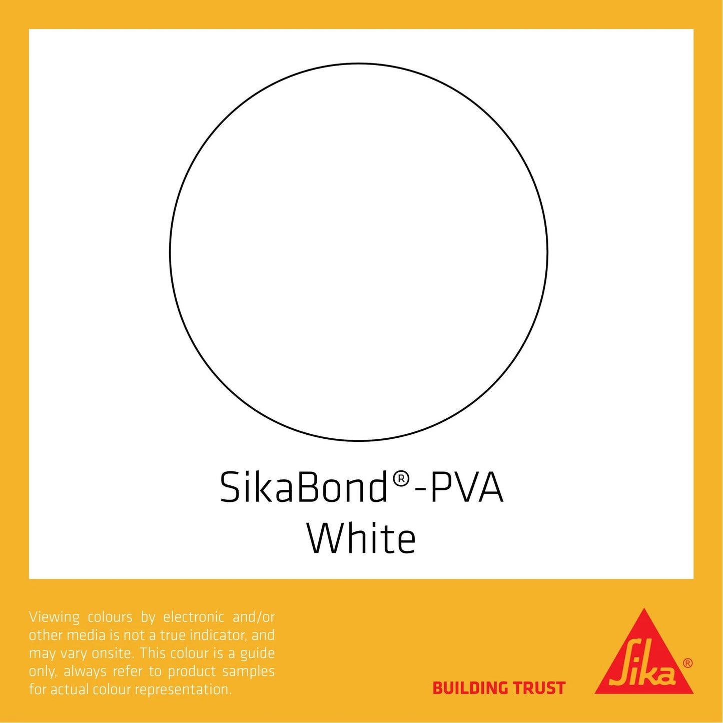 Sika 5L Sikabond PVA Adhesive, Water Resistant, High Bond Strength, Indoor/Outdoor Use