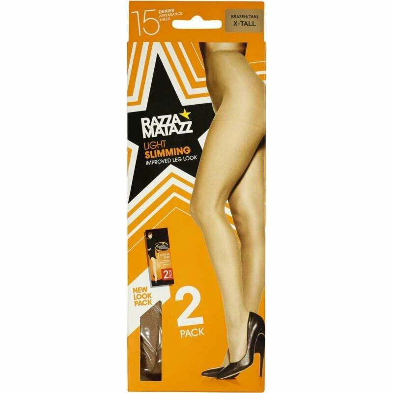 Razzamatazz Pantyhose Control X-tall 3x 2pk - Comfort & Support for Tall Sizes