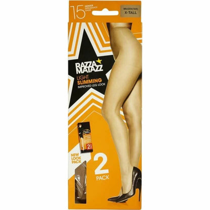 Razzamatazz Pantyhose Control X-tall 3x 2pk - Comfort & Support for Tall Sizes