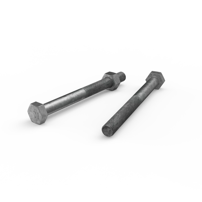 ZENITH M10 x 110mm Galvanised Hex Head Bolts & Nuts, Corrosion Resistant
