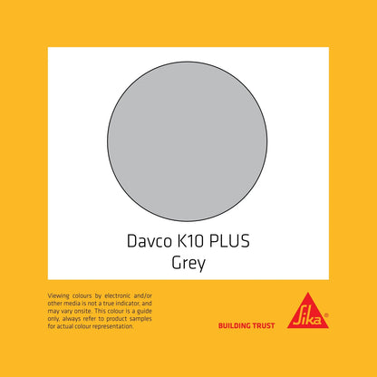 Davco 20L Grey K10 Plus Waterproofing Agent, Flexible Polyurethane Membrane for Interior & Exterior