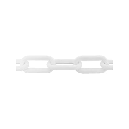 Pinnacle 8mm White Plastic Chain 4m - UV Stabilised, Lightweight Barrier Solution