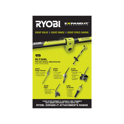 Ryobi 36V Brushless Cordless Line Trimmer Kit 4.0Ah 40cm Wide Cut Path