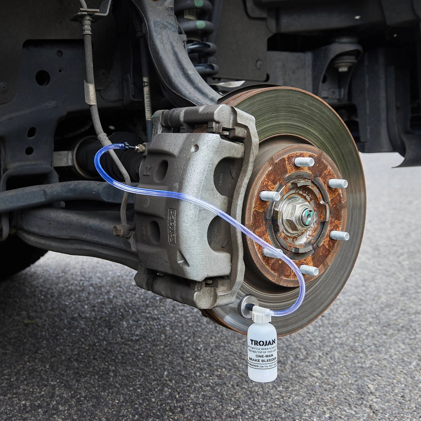 Trojan One Person Brake Bleeder Kit with Magnet & Lifetime Warranty for Easy DIY Maintenance
