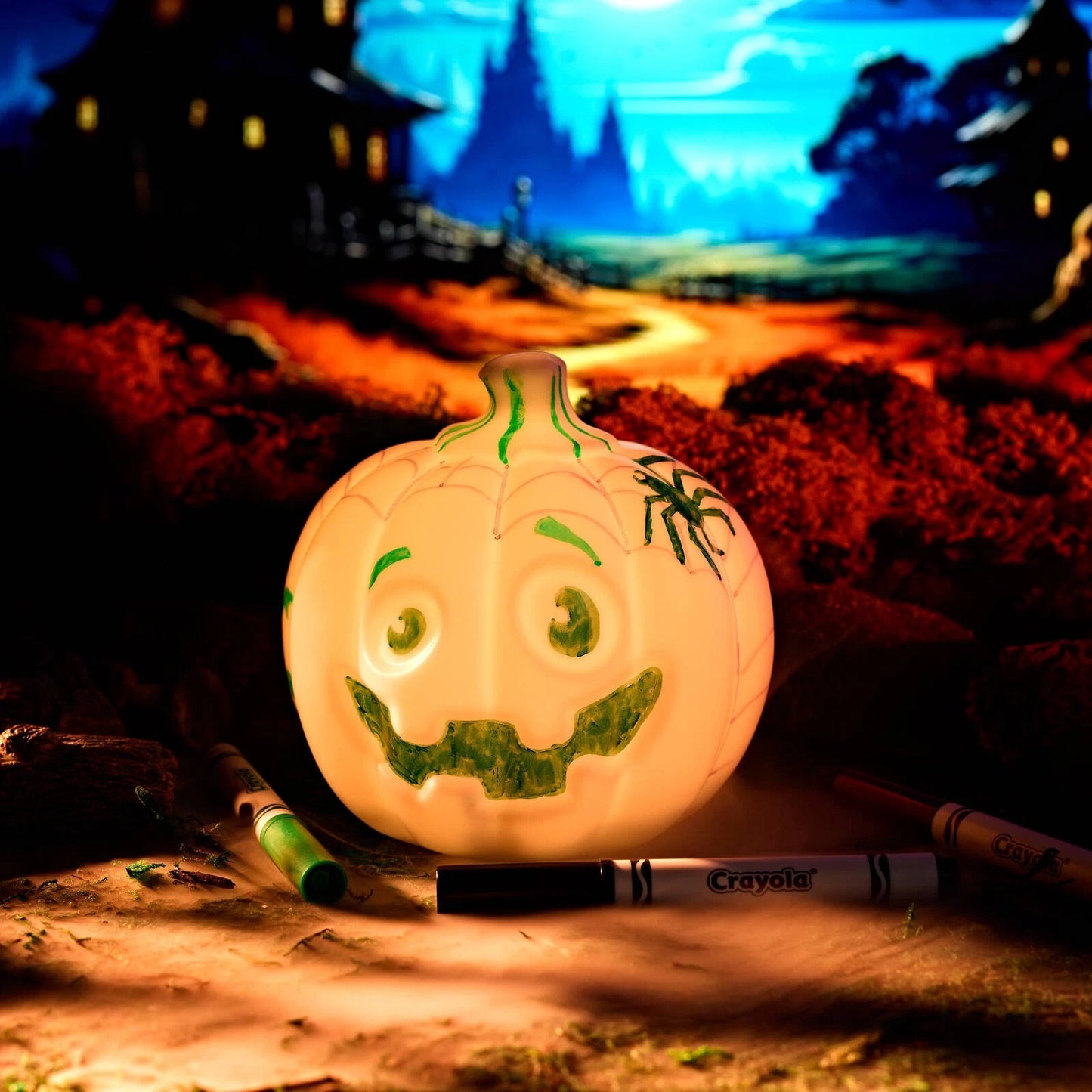 Crayola Light-Ups Jack-O-Lantern - Interactive, Reusable, Kid-Safe Halloween Craft Set