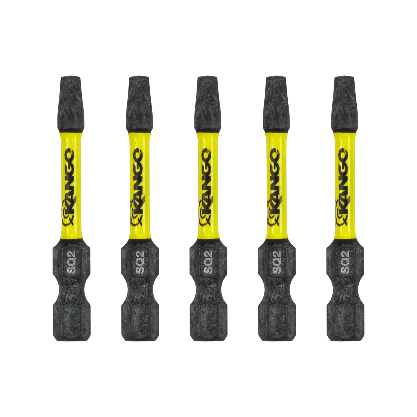 Kango HYPERTORQUE 50mm SQ2 Impact Driver Bit 5 Pack with Magnetised Tips