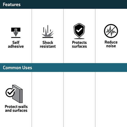Surface Gard 13x13mm White Rubber Bumpers - Scratch & Noise Reduction, 9 Pieces