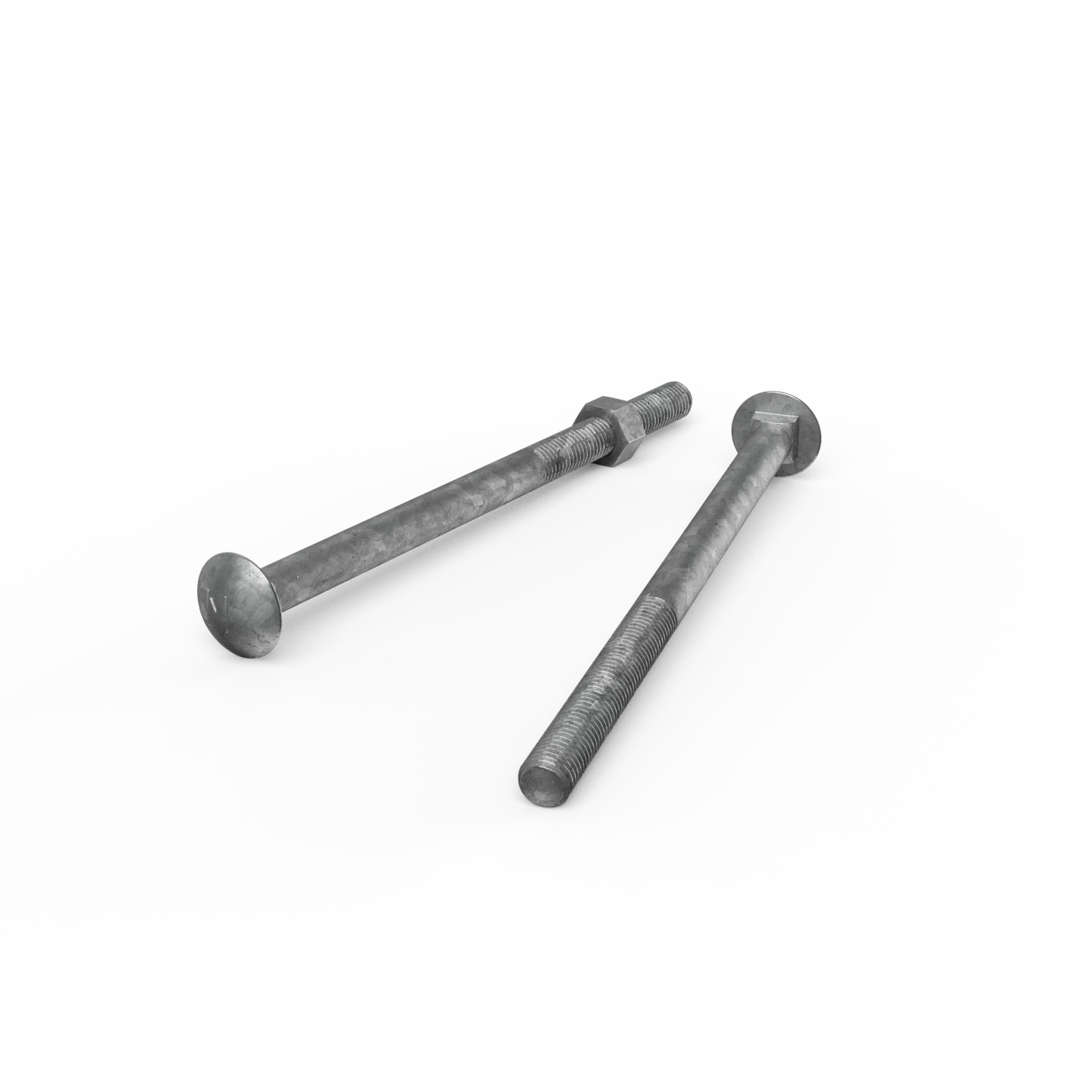 ZENITH M12 x 200mm Galvanised Cup Head Bolts & Nuts, Corrosion Resistant, AS Compliant