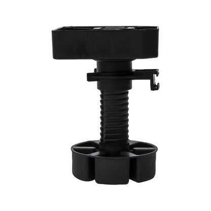 Hafele 100mm Black Adjustable Screw-On Leg Set with Plinth Clips - 20 Pack