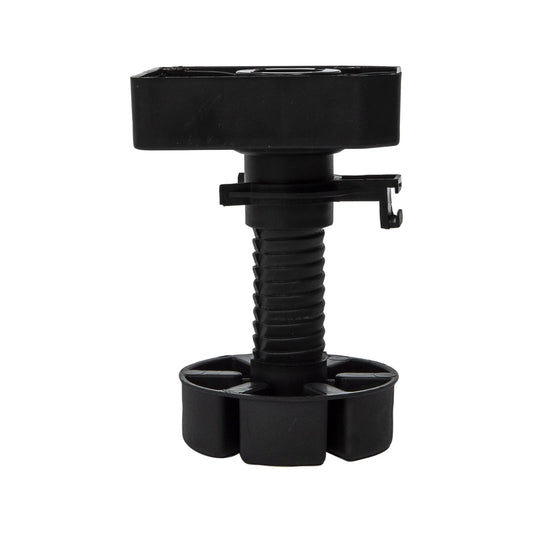 Hafele 100mm Black Adjustable Screw-On Leg Set with Plinth Clips - 20 Pack