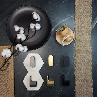 Zenith Matte Black 62mm Radius Robe Hook - Trendy, Elegant, Zinc Alloy