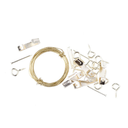 Everhang Brass Plated Picture Hanging Kit - Durable Steel/Copper, Easy Install, Versatile Use