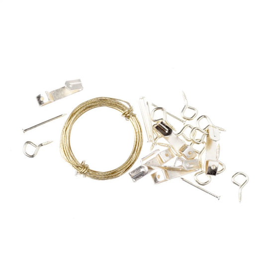 Everhang Brass Plated Picture Hanging Kit - Durable Steel/Copper, Easy Install, Versatile Use